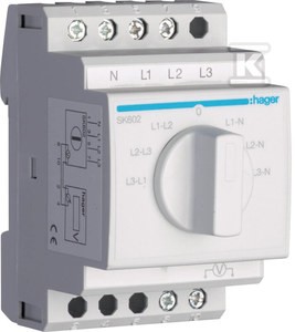 Przełącznik woltomierza 7-pozycyjny 400V, 20A    SK602 w