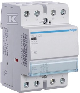 Stycznik cichy 230VAC 4NO 40A AC-7a/b    ESC440S