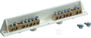 Wspornik z zaciskami PE/N 2x7 zaciski    VZ723