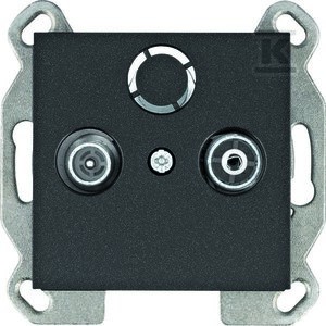 LUMINA Gniazdo RTV końcowe, czarny    WL3013 w