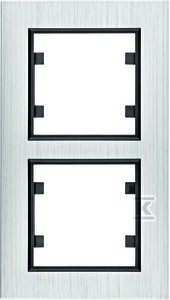 LUMINA Passion Ramka 2-krotna pionowa, aluminium srebrne