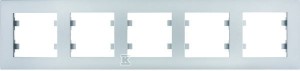 LUMINA Intense Ramka 5-krotna pozioma, srebrny    WL5752