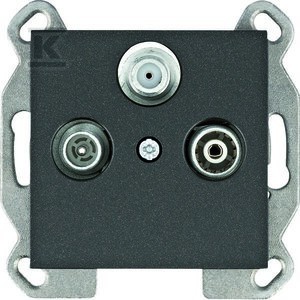 LUMINA Gniazdo RTV-SAT przelotowe, czarny    WL3123 w