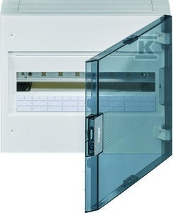 Rozdzielnica natynkowa 1x18M IP40, drzwi transparentne    VB118TB