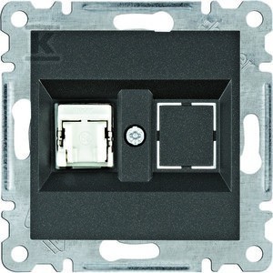 LUMINA Gniazdo komputerowe pojedyczne RJ45 kat.5e FTP, czarny