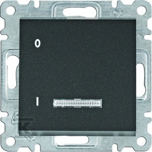 LUMINA Łącznik kontrolny 1-biegunowy, czarny 16A/250VAC    WL0613