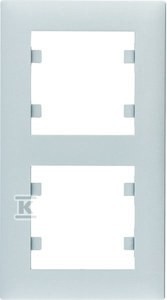 LUMINA Intense Ramka 2-krotna pionowa, srebrny    WL5622