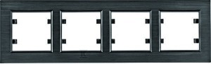 LUMINA Passion Ramka 4-krotna pozioma, aluminium czarne