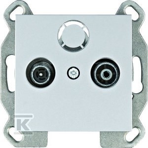 LUMINA Gniazdo RTV przelotowe, srebrny    WL3022 w