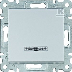LUMINA Łącznik kontrolny uniwersalny/schodowy, srebrny    WL0222 w