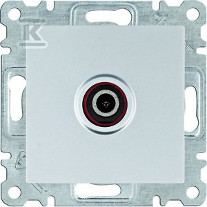 LUMINA Gniazdo pojedyncze TV dla instalacji indywidualnych, srebrny