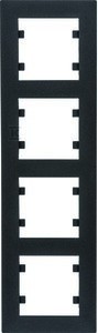 LUMINA Intense Ramka 4-krotna pionowa, czarny    WL5643