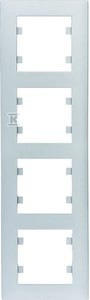 LUMINA Intense Ramka 4-krotna pionowa, srebrny    WL5642