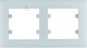 LUMINA Intense Ramka 2-krotna pozioma, srebrny    WL5722