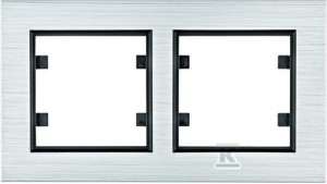 LUMINA Passion Ramka 2-krotna pozioma, aluminium srebrne