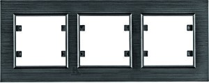 LUMINA Passion Ramka 3-krotna pozioma, aluminium czarne