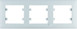 LUMINA Intense Ramka 3-krotna pozioma, srebrny    WL5732