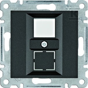 LUMINA Płytka podwójna Keystone Jack, czarny    WL2323
