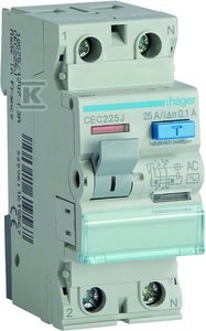 Wyłącznik różnicowoprądowy 1P+N 25A 100mA 6kA AC