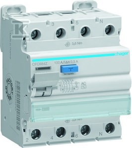 Wyłącznik różnicowoprądowy 3P+N 100A 300mA 10kA AC
