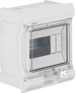 Rozdzielnica n/t IP65 odporna na UV przetłoczenia 1R/6M (1x6) o