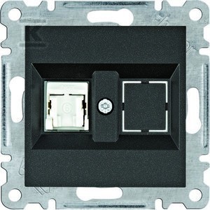 LUMINA Gniazdo komputerowe pojedyczne RJ45 kat.6 UTP, czarny