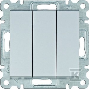 LUMINA Łącznik 3-klawiszowy, 3-biegunowy, srebrny    WL0072 w