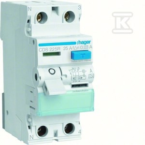 Wyłącznik różnicowoprądowy 1P+N 25A/30mA Typ A QuickConnect lewy N o