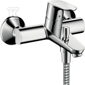 Bateria wannowa Hansgrohe Focus E2 jednouchwytowa DN15, montaż natynkowy chrom