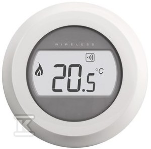 Termostat eEVOHOME jednostrefowy, okrągły, z wyświetlaczem LCD, bezprzewodowy.