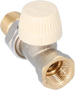 Zawór termostatyczny, prosty, wkładka SX, z nastawą wstępną, 1/2", gwint