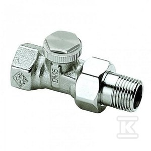 Grzejnikowy zawór odcinający, Regutec DN15(1/2), prosty ,niklowany