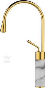 Bateria umywalkowa GABRO wysoka biały/złoty   &nbsp;BU-33-W13-V w