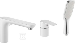 Bateria wannowa 3-otworowa Dokos biały/chrom   &nbsp;BW-19-S02-V w