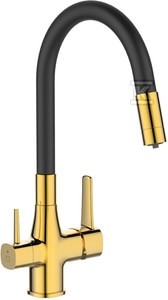 Bateria zlewozmywakowa z filtrem GLAMOUR złoty   &nbsp;BZ-02-F09-V