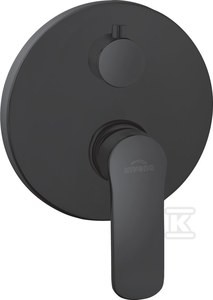 Bateria natryskowa podtynkowa 2-funkcyjna Siros czarna   &nbsp;BP-90-4O2-A
