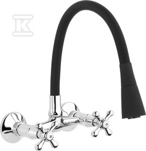 Bateria zlewozmywakowa Roma czarna   &nbsp;BC-24-E4S-L