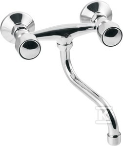 Bateria umywalkowo-zlewkozmywakowa Modena chrom   &nbsp;BC-10-F0S-L