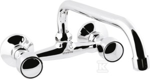 Bateria umywalkowo-zlewkozmywakowa Modena chrom   &nbsp;BC-13-F0S-L