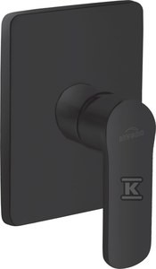 Bateria natryskowa podtynkowa 1-funkcyjna Siros czarna   &nbsp;BP-90-4K1-A