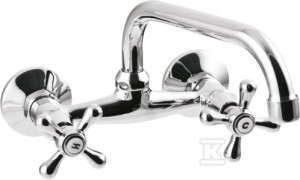 Bateria umywalkowo-zlewkozmywakowa Roma chrom   &nbsp;BC-24-00S-L