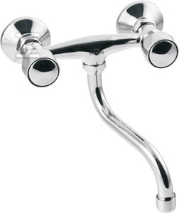 Bateria umywalkowo-zlewkozmywakowa Modena chrom   &nbsp;BC-12-F0S-L