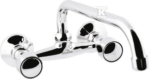 Bateria umywalkowo-zlewkozmywakowa Modena chrom   &nbsp;BC-15-F0S-L