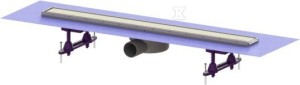Odpływ liniowy prysznicowy Linearis Compact, L=750, odpływ boczny DN50 o
