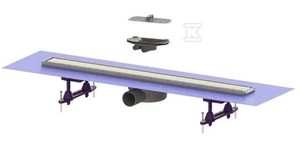 Odpływ prysznicowy Linearis Compact L=750mm z sitkiem i syfonem Multistop