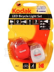 Lampki rowerowe Kodak zestaw 2 szt. 6lm.