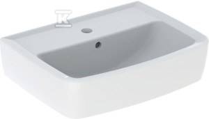 Umywalka Rekord kompaktowa kształt geometryczny B45cm H16cm T34cm z otworem