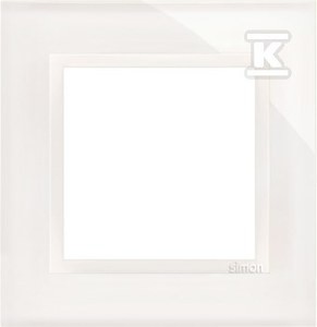 Ramka 1-krotna Nature-Szkło, BIAŁA PERŁA, IP20/IP44' ('IP44-zastosować uszczelkę DUN1), SIMON54