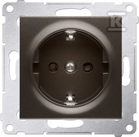 Gniazdo Schuko z przesłonami (moduł) 16A, 250V AC, zaciski śrubowe,