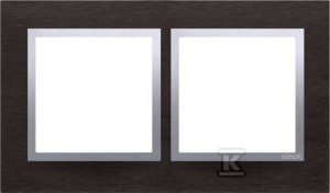 Ramka 2-krotna Nature-Metal, INOX YIN, IP20/IP44' ('IP44-zastosować uszczelki DUN2), SIMON54